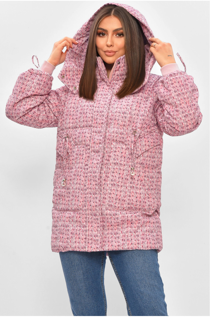 Куртка жіноча демісезонна світло-рожевого кольору 8805 206067