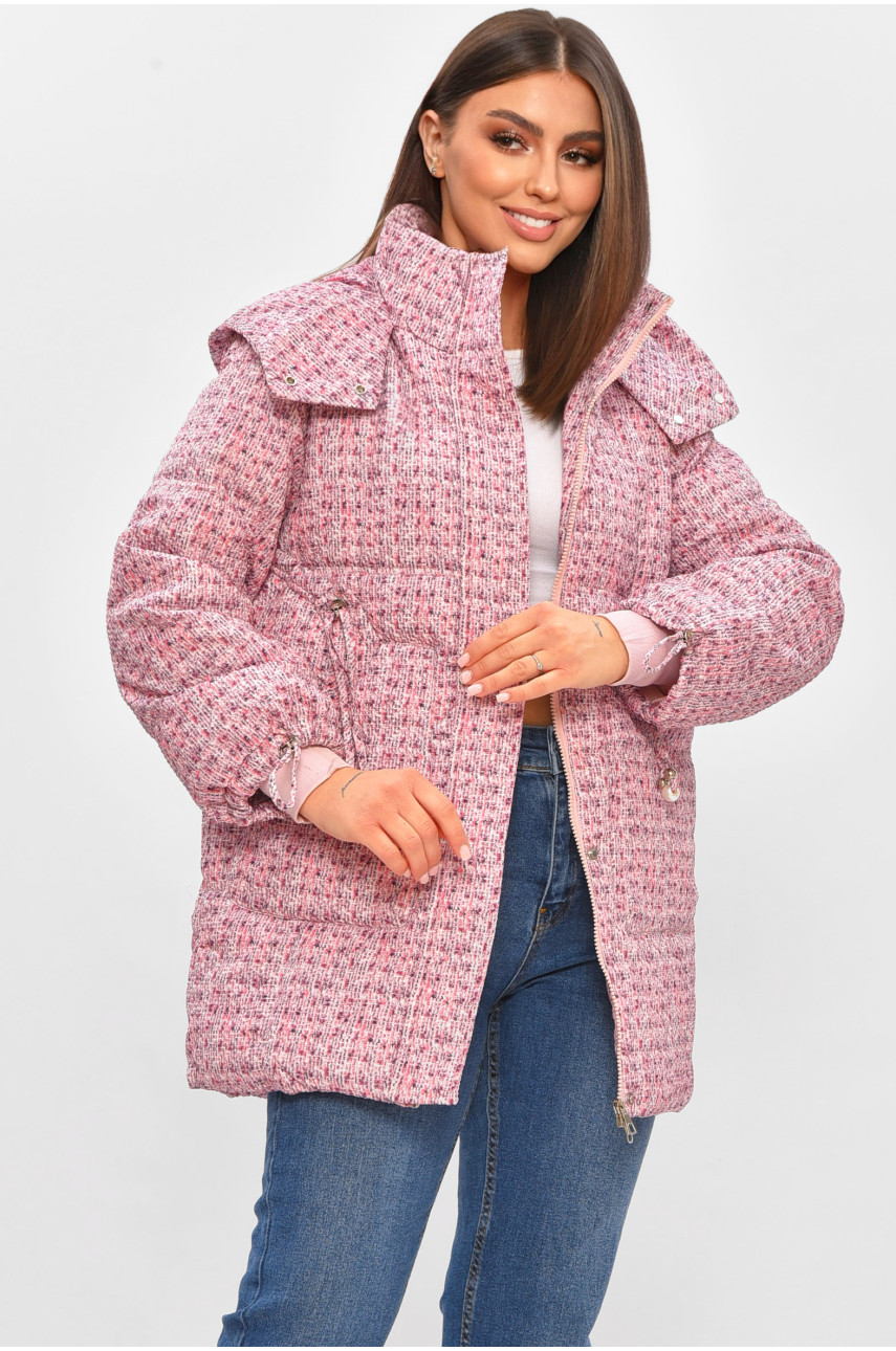 Куртка жіноча демісезонна світло-рожевого кольору 8805 206067