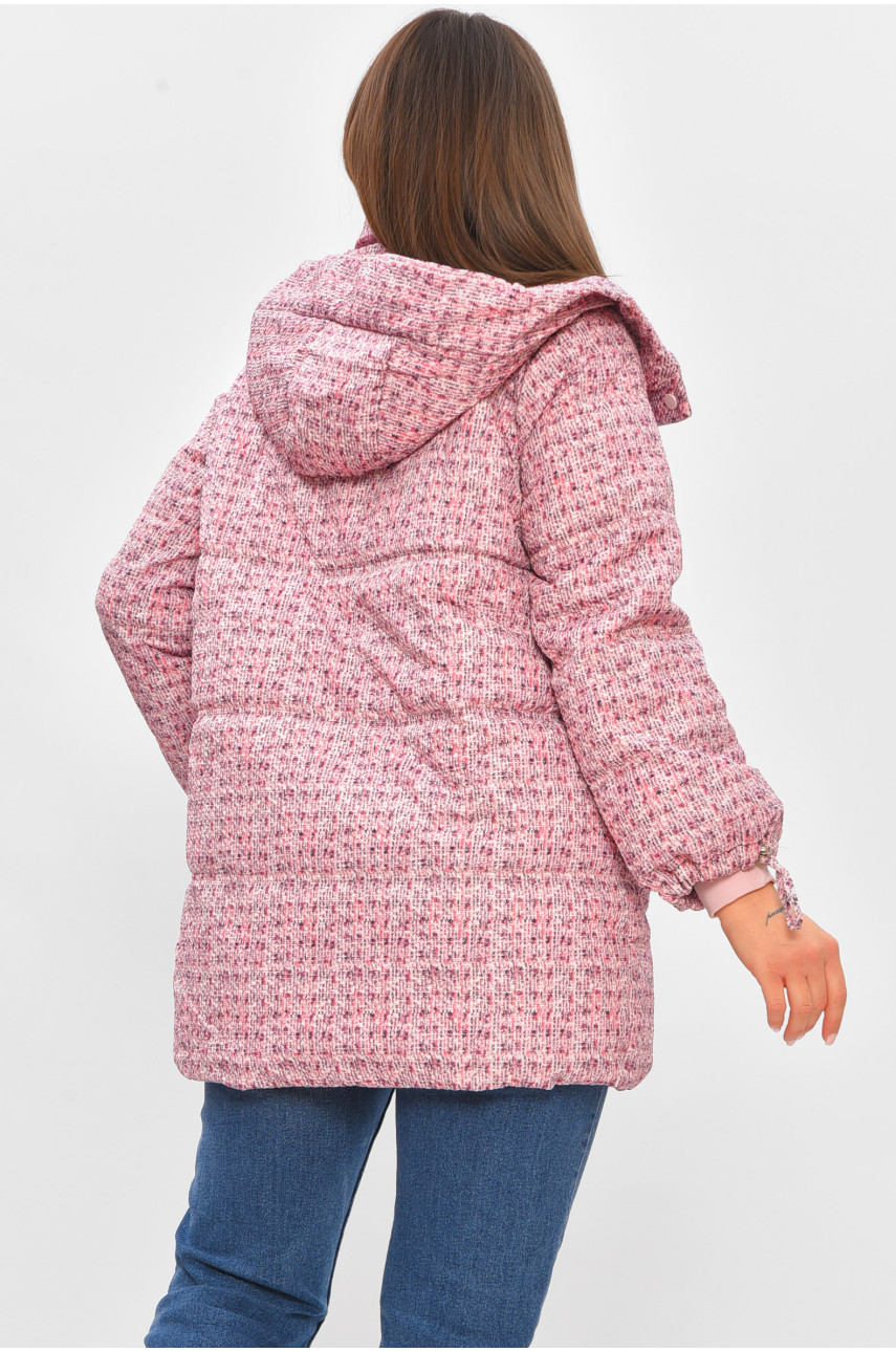 Куртка жіноча демісезонна світло-рожевого кольору 8805 206067 Куртка жіноча демісезонна світло-рожевого кольору 8805 206067