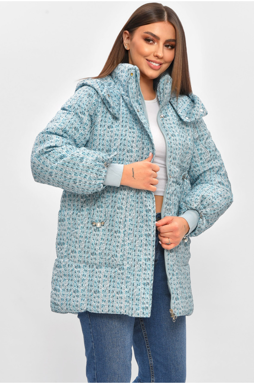 Куртка жіноча демісезонна блакитного кольору 8805 206068