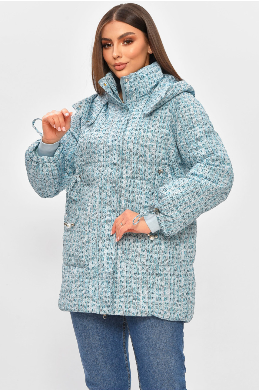 Куртка жіноча демісезонна блакитного кольору 8805 206068