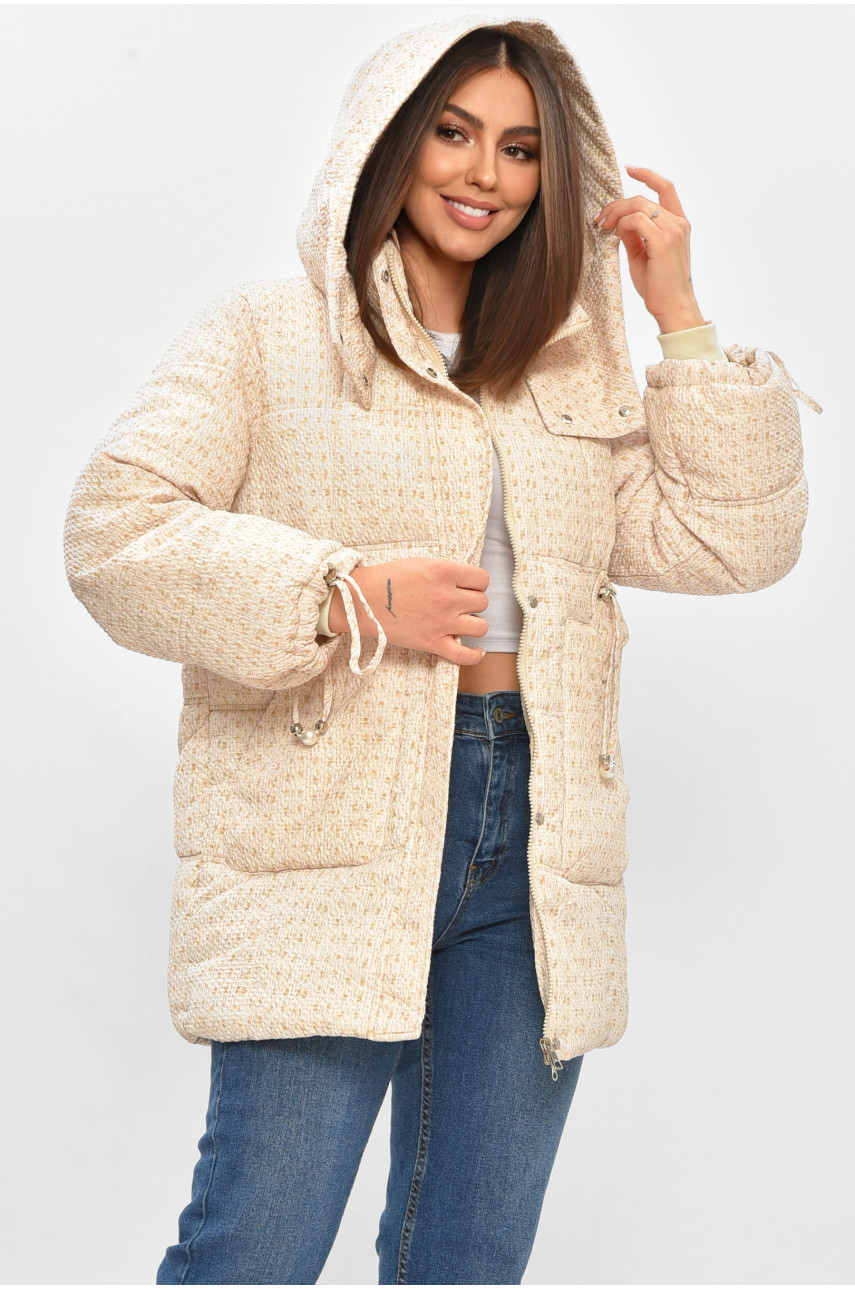 Куртка жіноча демісезонна молочного кольору 8805 206069