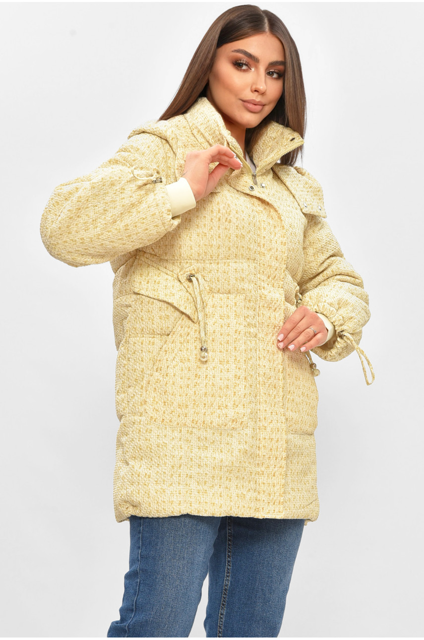 Куртка жіноча демісезонна світло-жовтого кольору 8805 206070