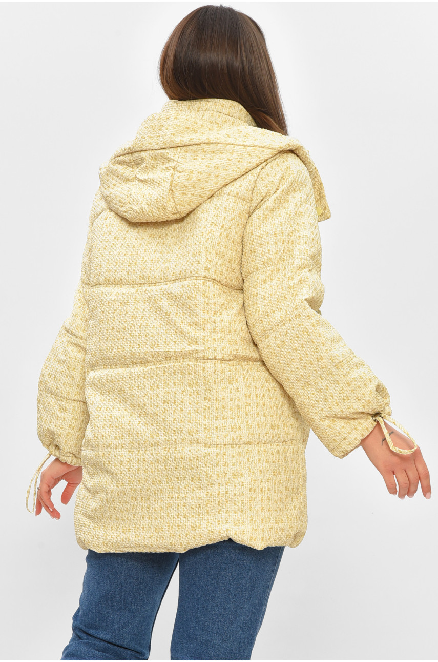 Куртка жіноча демісезонна світло-жовтого кольору 8805 206070