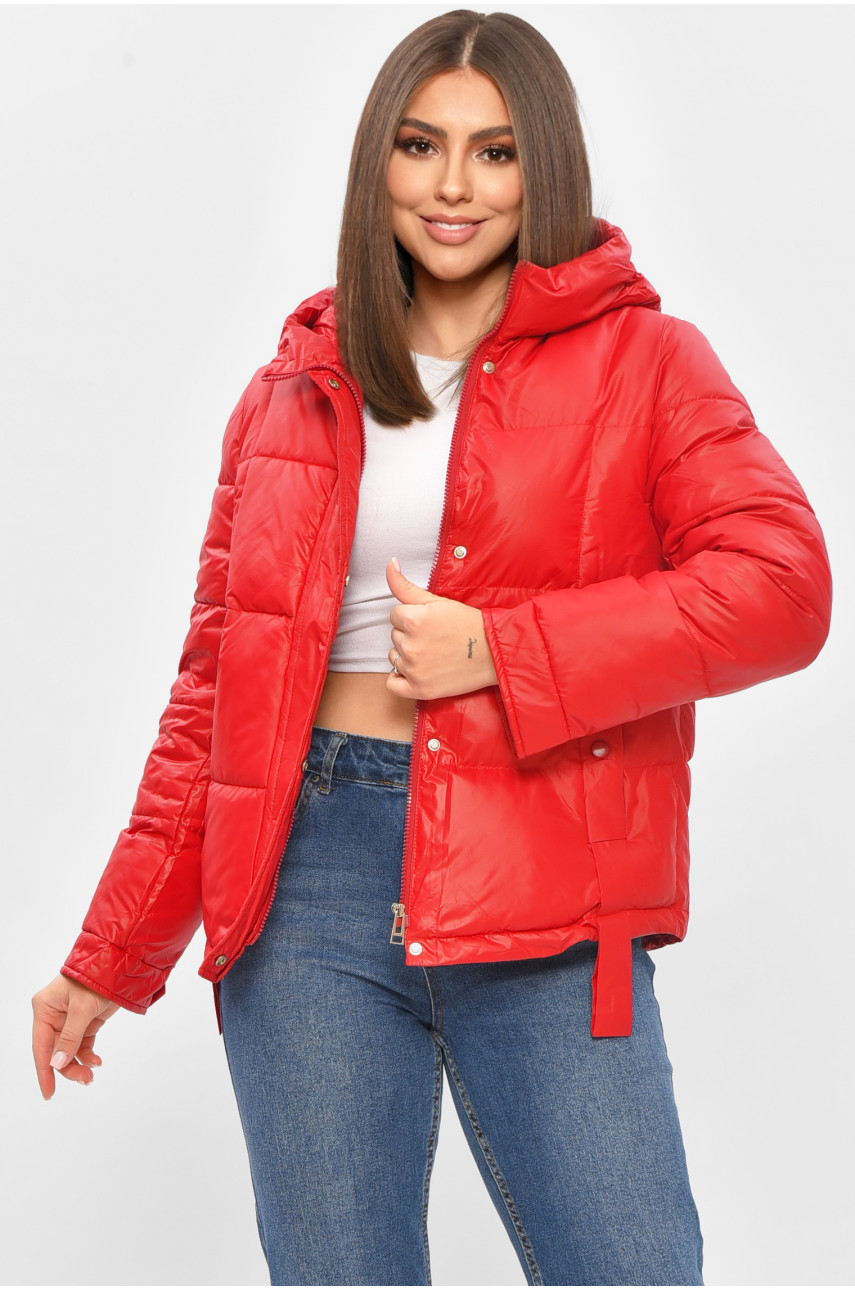 Куртка жіноча демісезонна червоного кольору 1323 206077