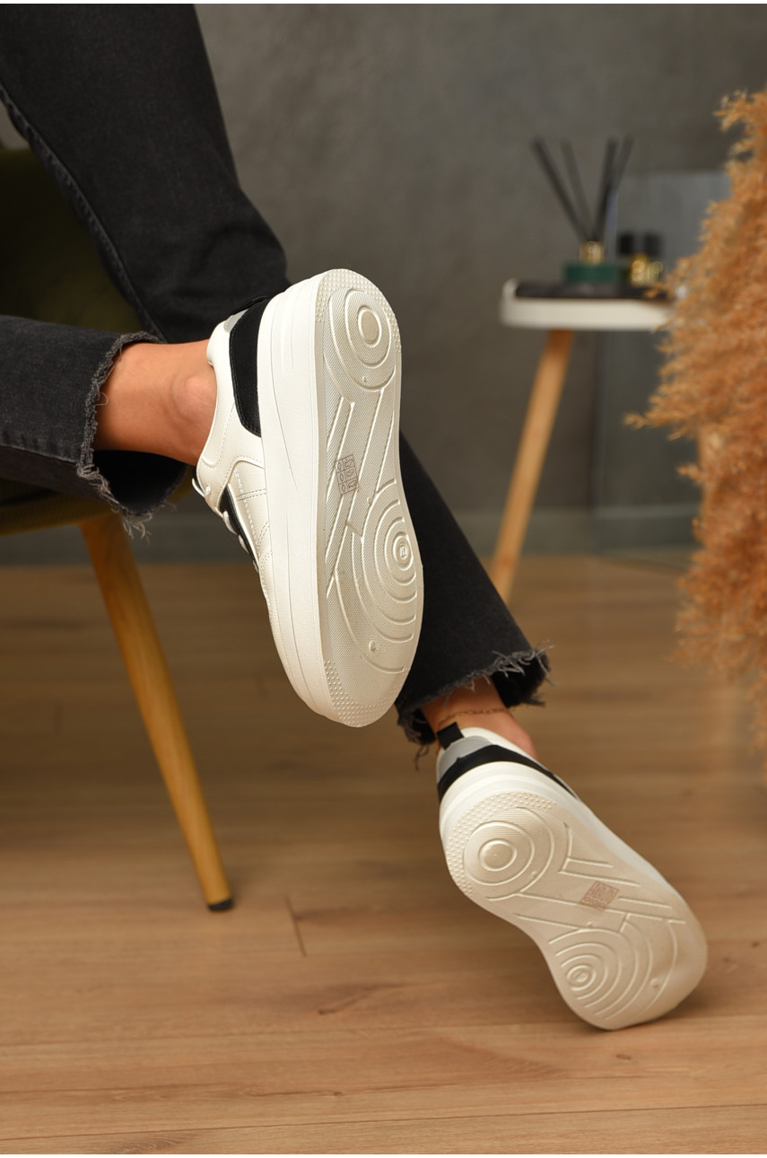 Кроссовки женские белого цвета на шнуровке L997-2 206094