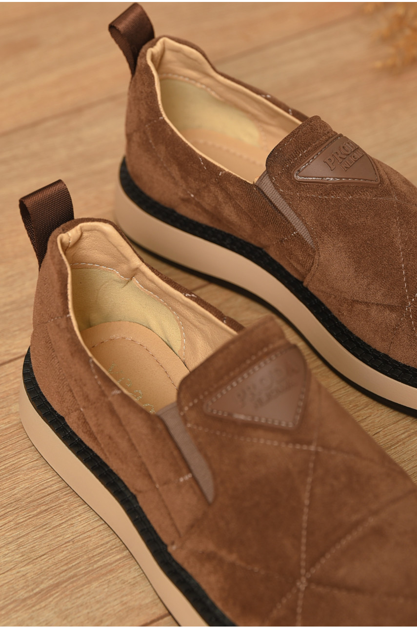 Лофери жіночі шоколадного кольору Y62-2 206096