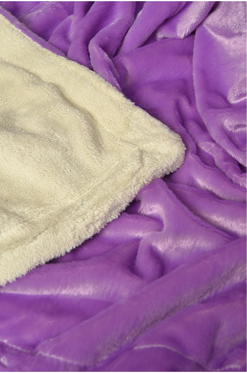 Плед двухсторонний белого и сиреневого цвета размер 160*200 11401 206099