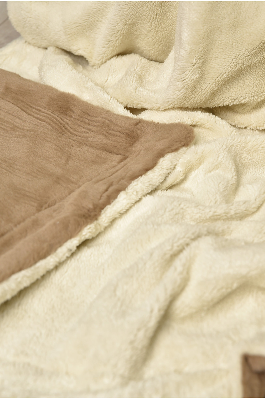 Плед двухсторонний белого и бежевого цвета размер 160*200 11401 206103