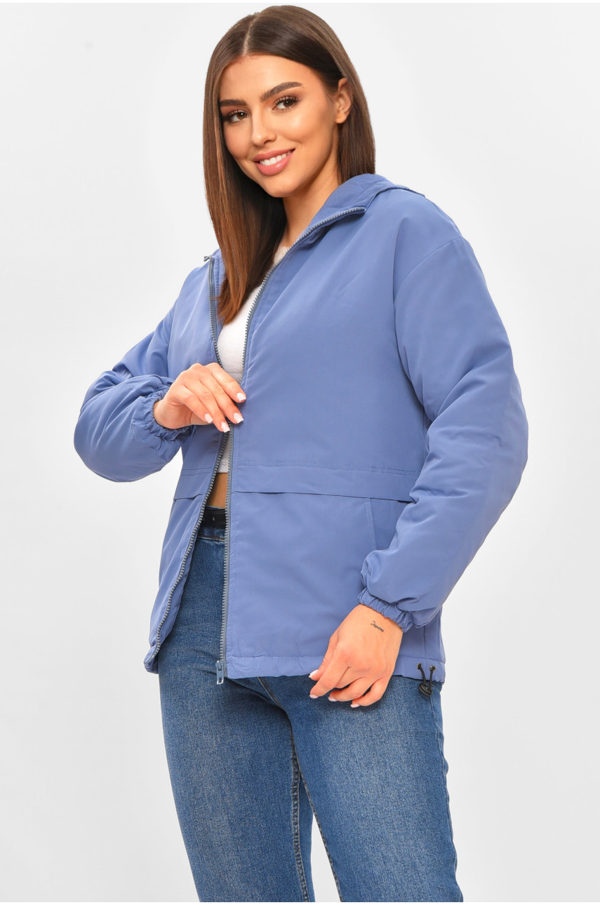 Куртка жіноча демісезонна однотонна блакитного кольору 823 206107