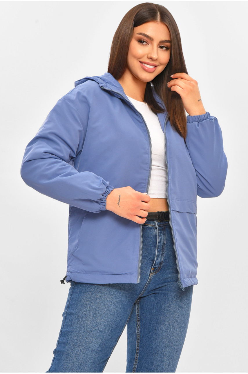 Куртка жіноча демісезонна однотонна блакитного кольору 823 206107