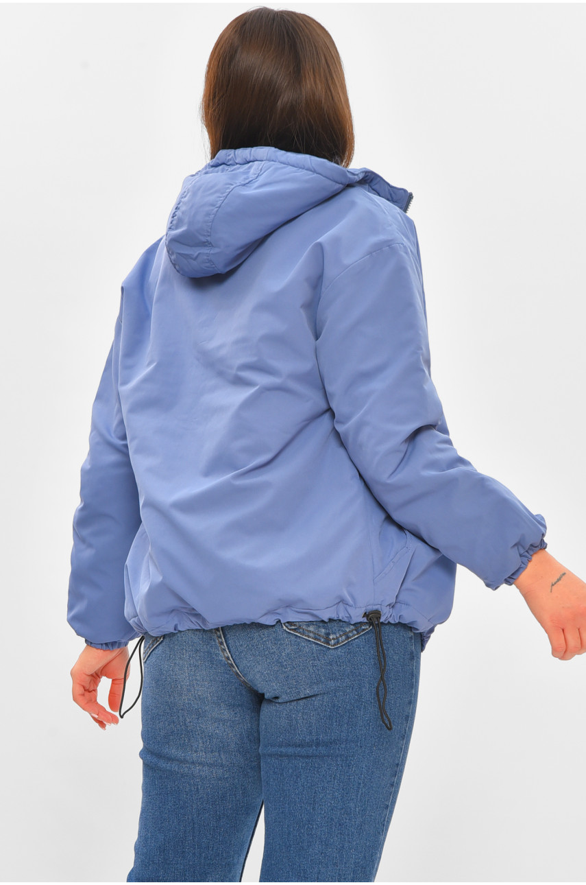 Куртка жіноча демісезонна однотонна блакитного кольору 823 206107