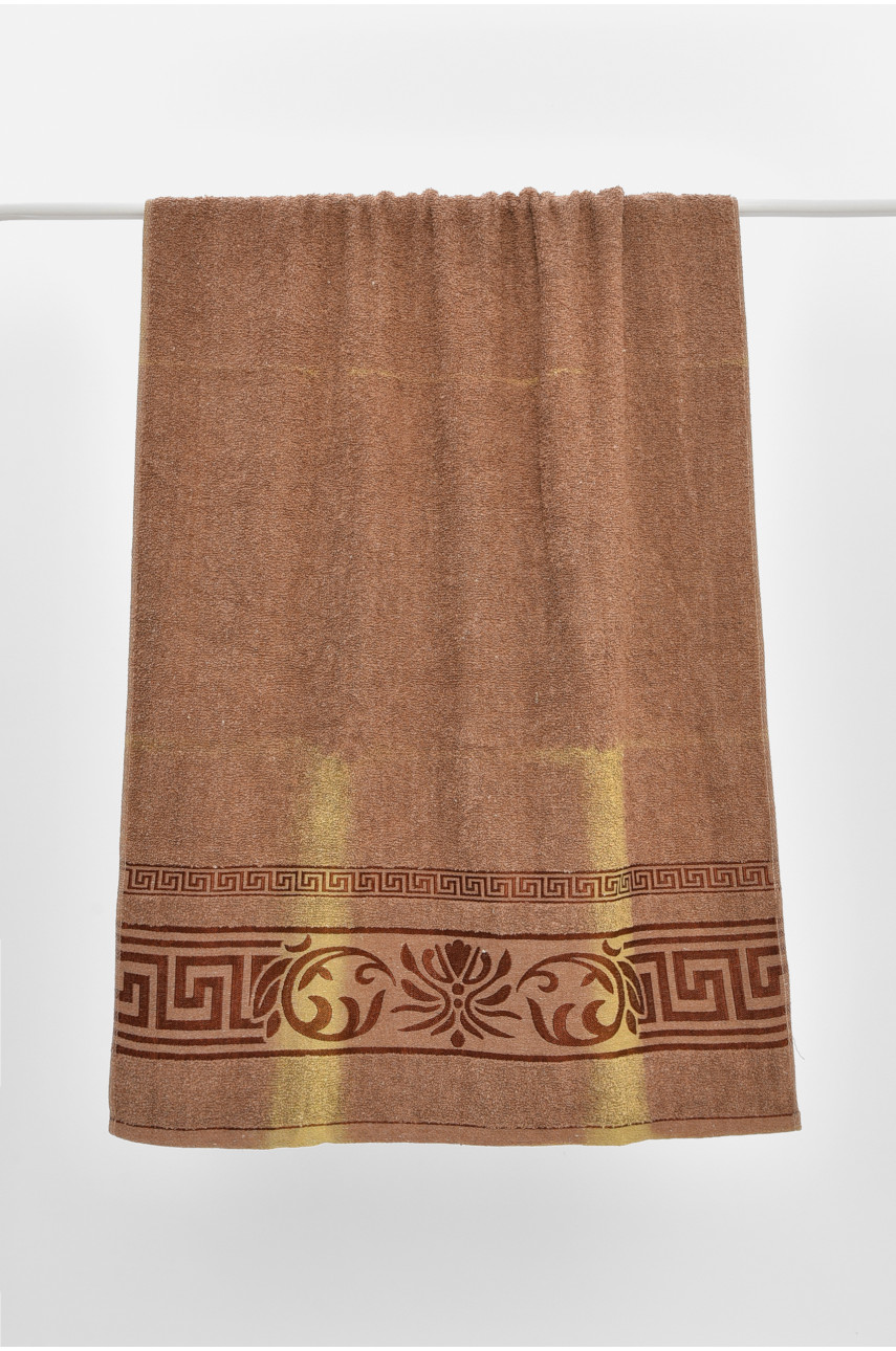 Рушник банний махровий коричневого кольору Уцінка 95-523 206115