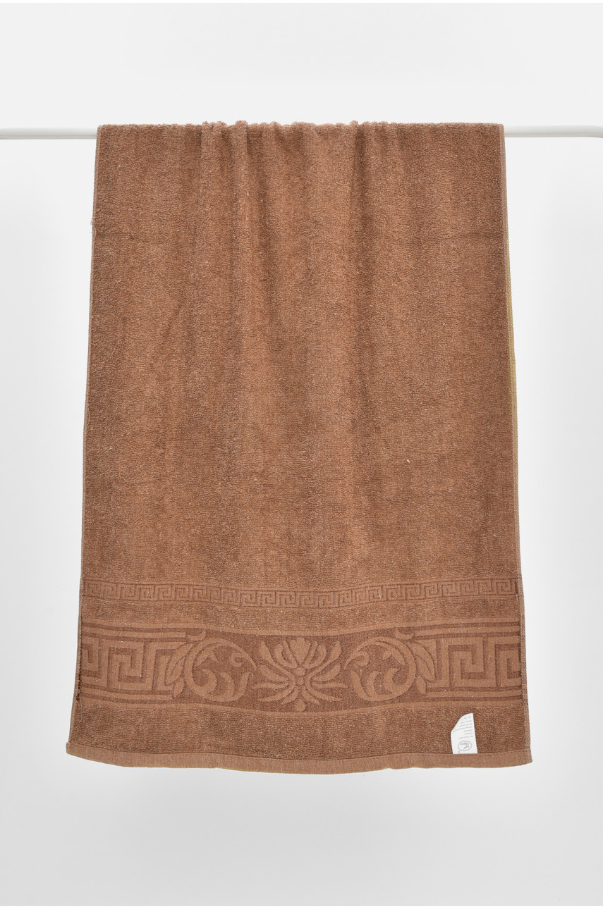 Рушник банний махровий коричневого кольору Уцінка 95-523 206115