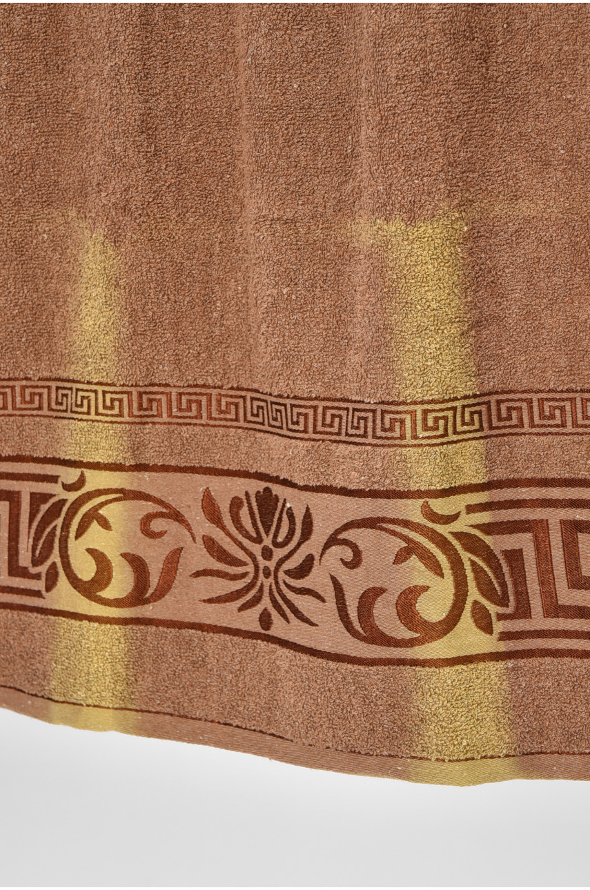 Рушник банний махровий коричневого кольору Уцінка 95-523 206115