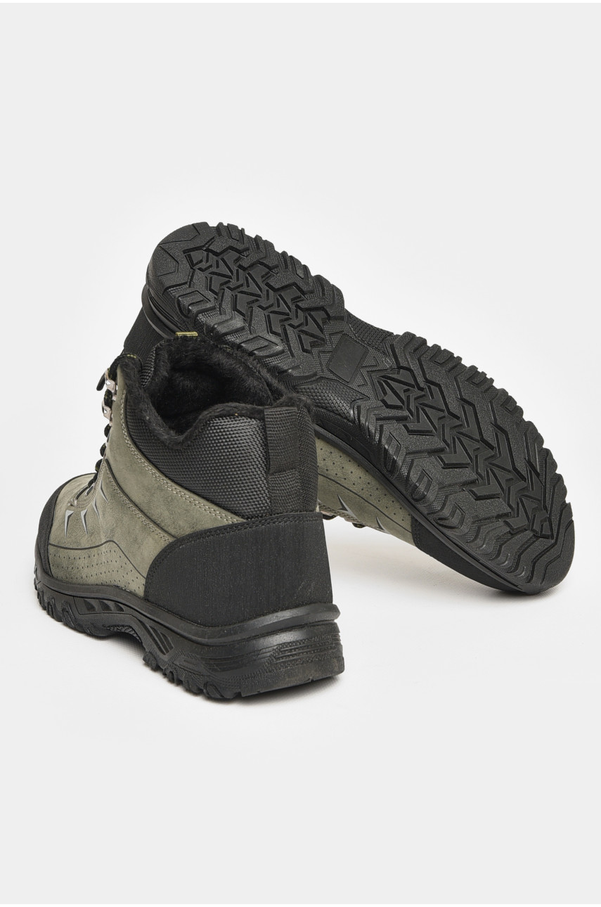 Черевики чоловічі зимові темно-зеленого кольору 1410 206135