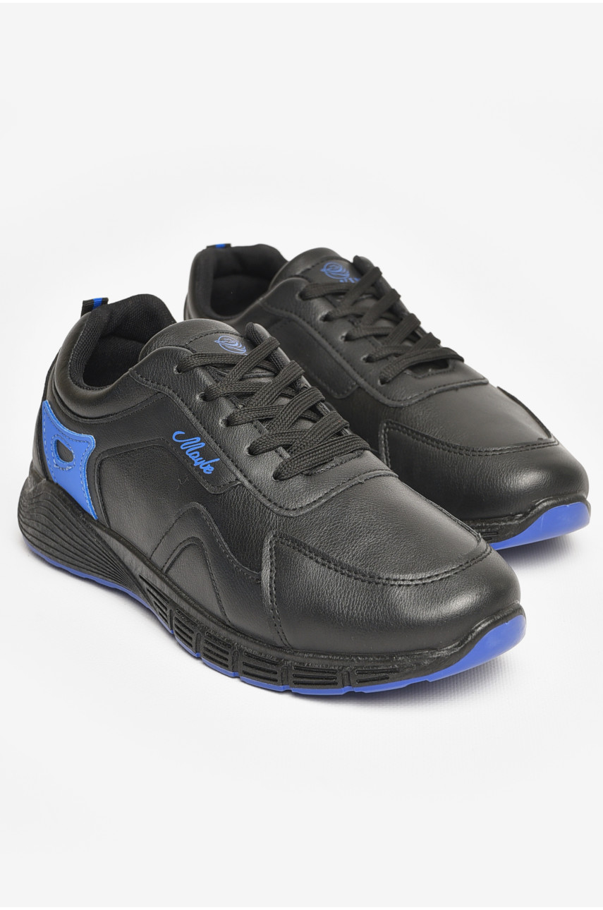 Кроссовки мужские черного цвета на шнуровке SL1013-3 206136