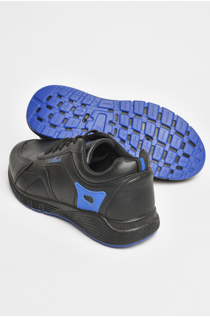 Кроссовки мужские черного цвета на шнуровке SL1013-3 206136