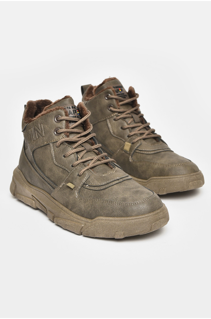 Ботинки мужские зимние серого цвета 937-1 206137