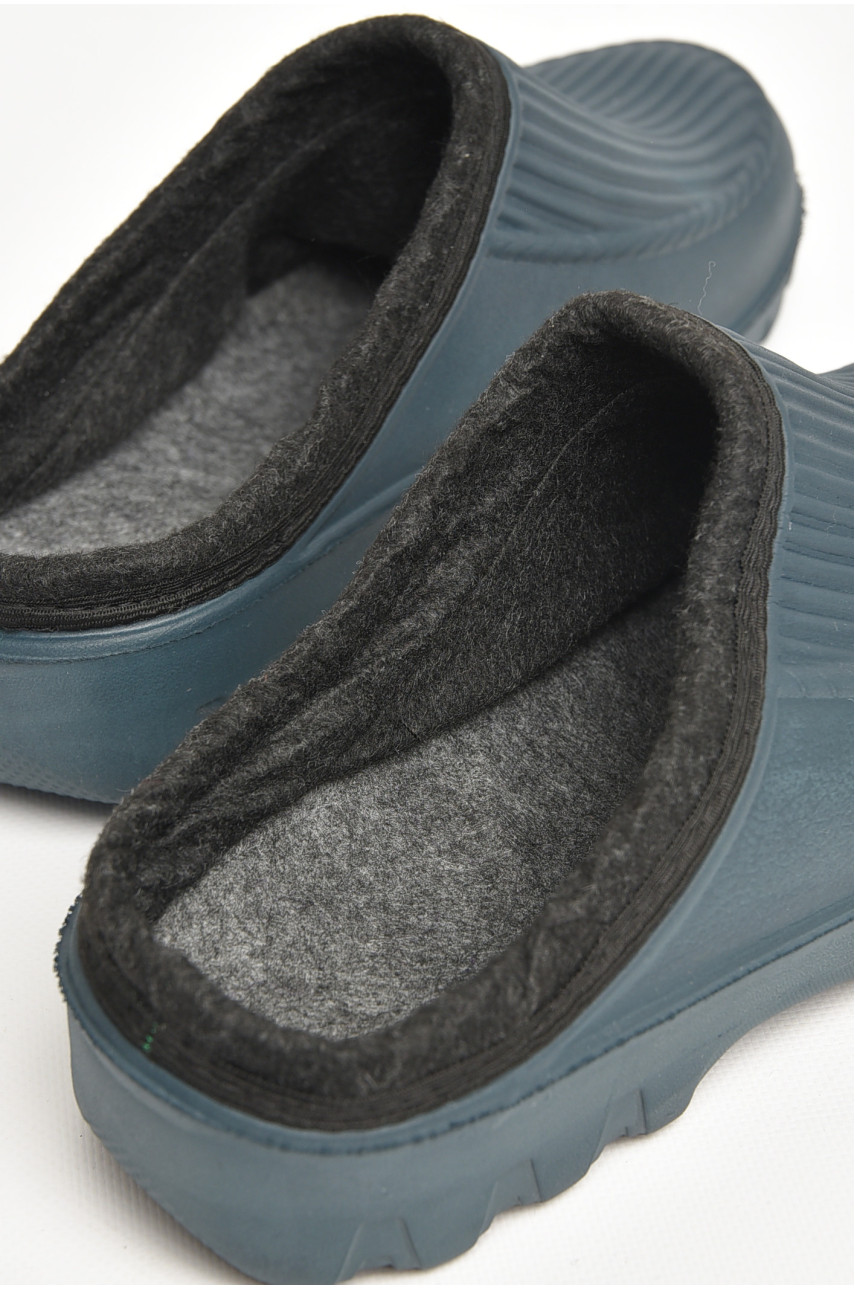 Калоші чоловічі без задника на флісе синього кольору С-40 206139