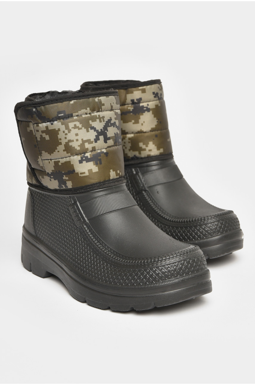 Дутики мужские пена на меху черного цвета МК2 206140