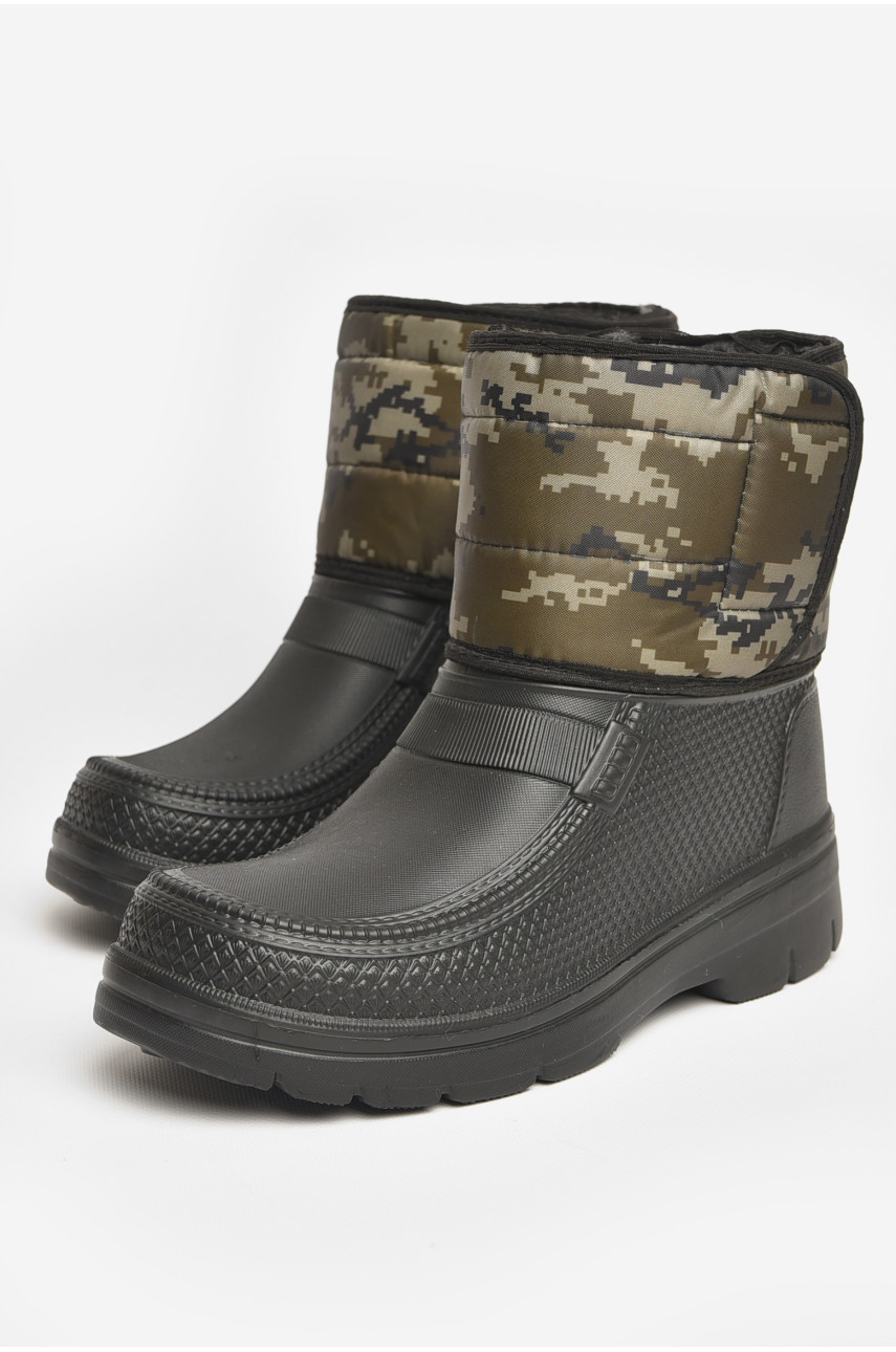 Дутики мужские пена на меху черного цвета МК2 206140