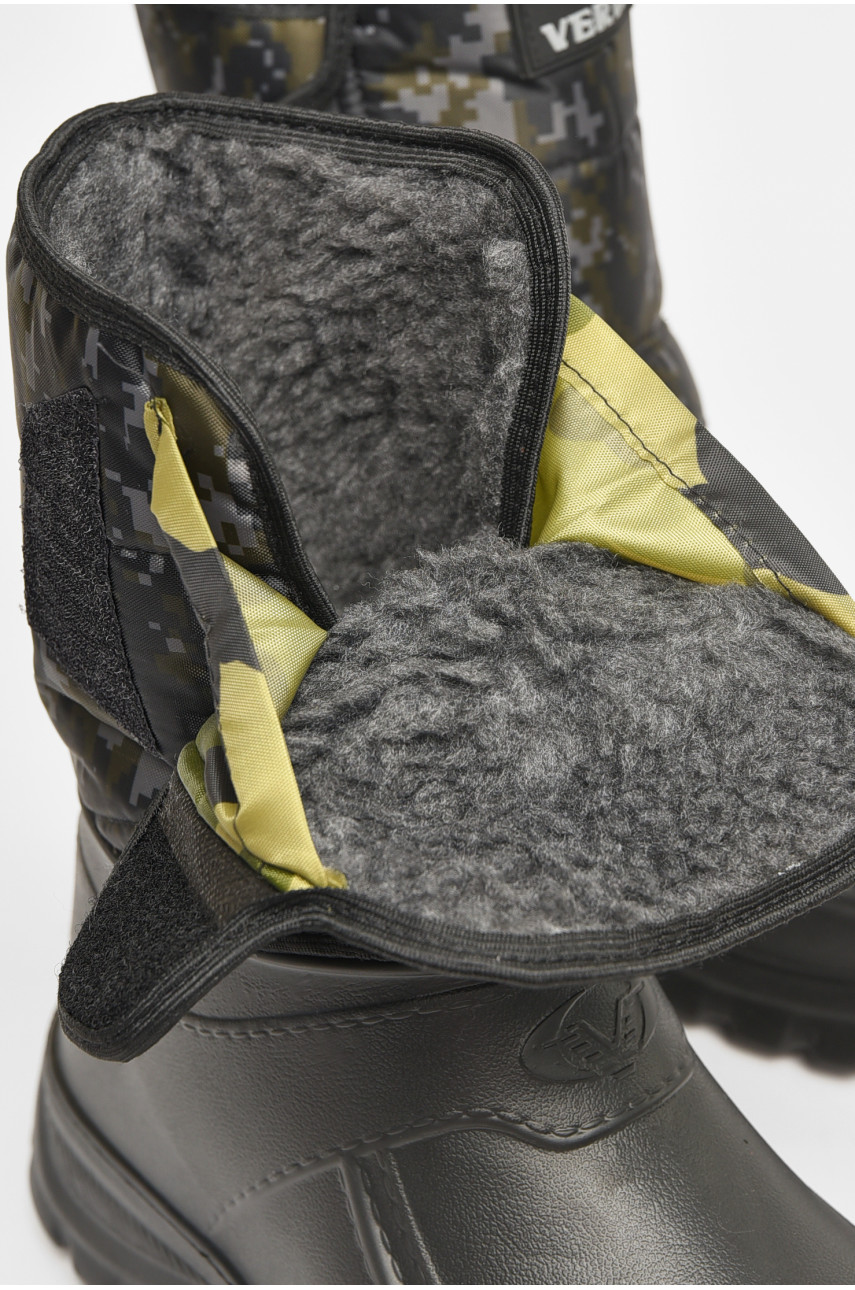 Дутики чоловічі піна піксель на хутрі чорного кольору Verta ABM41 206142 Дутики чоловічі піна піксель на хутрі чорного кольору Verta ABM41 206142