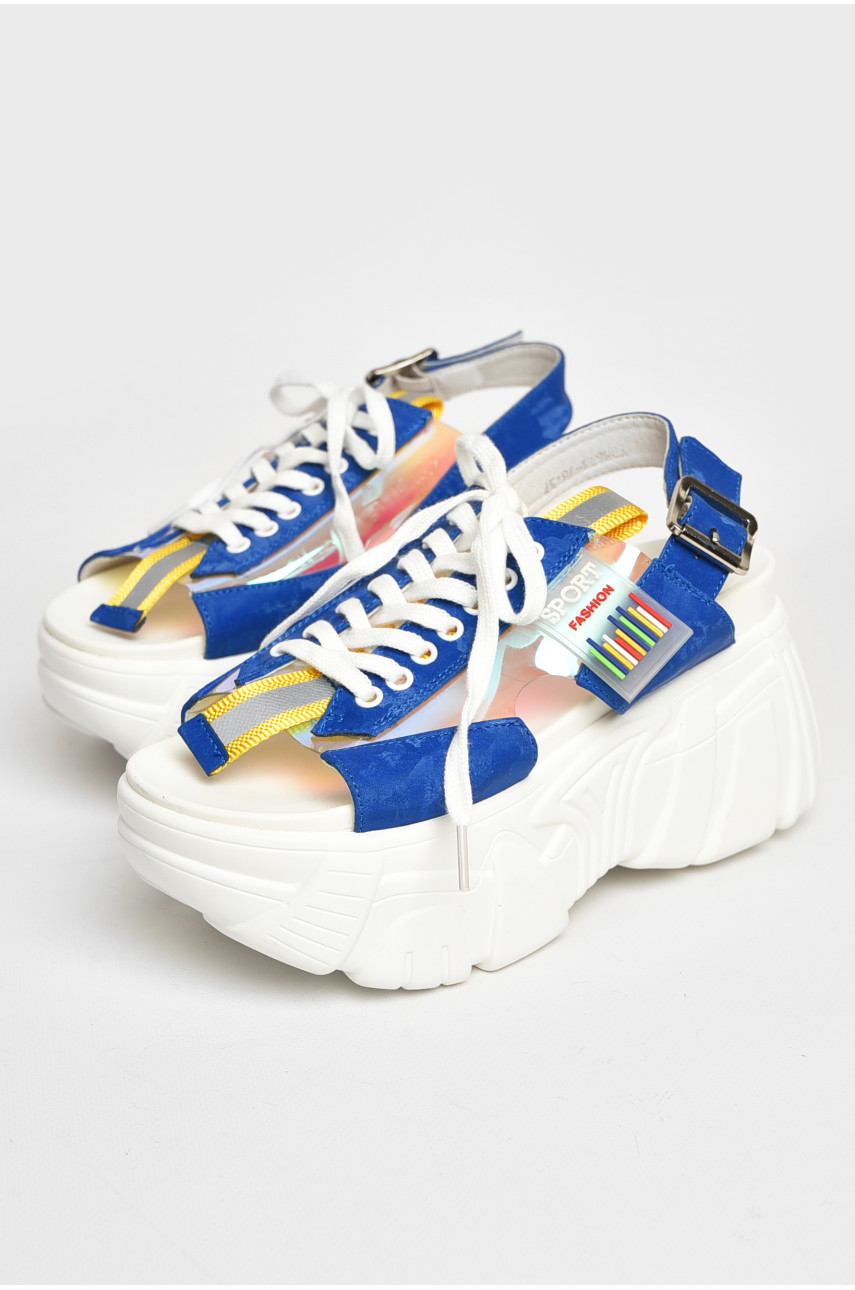 Босоніжки жіночі синього кольору 613-98 206143