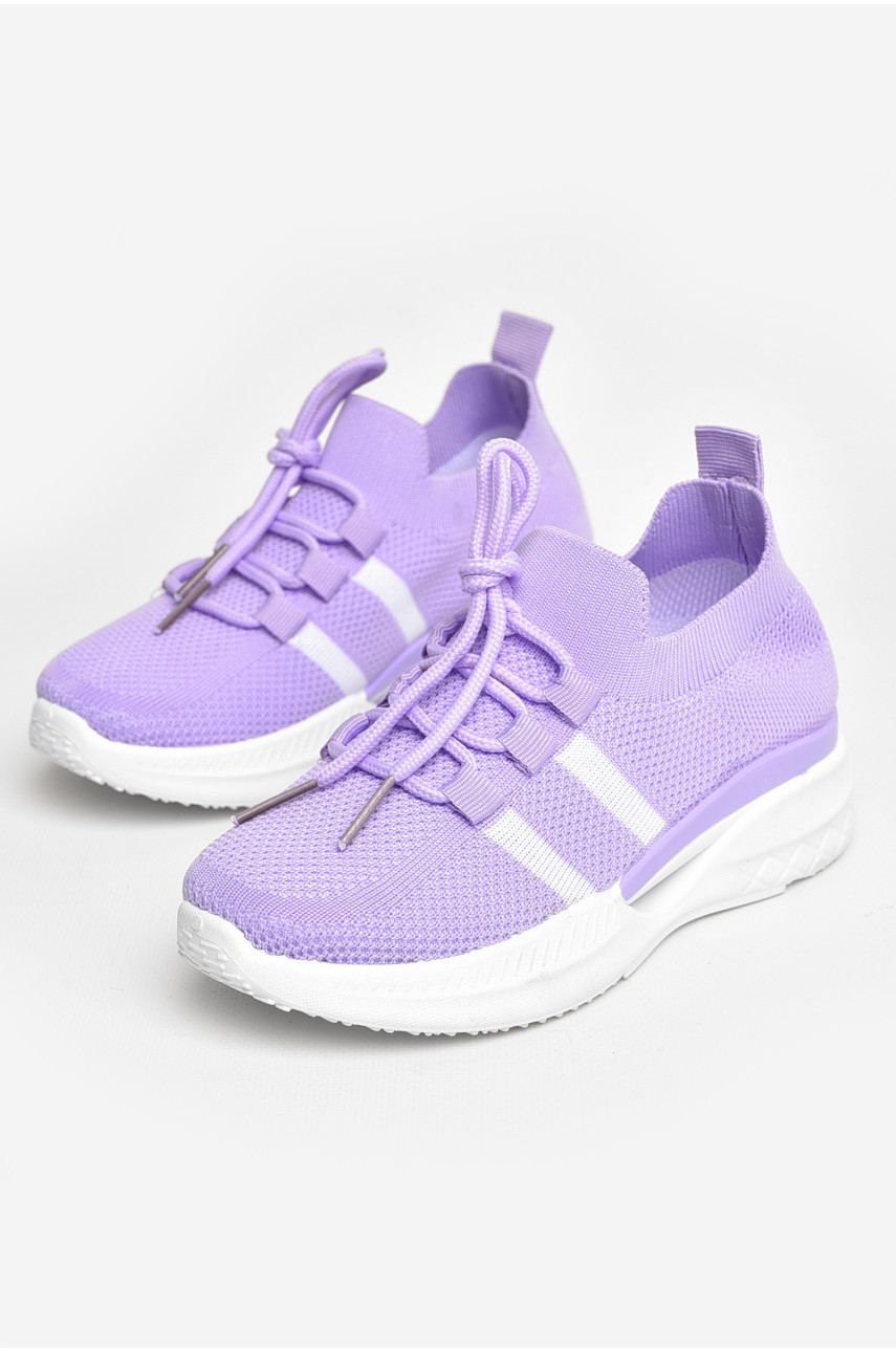 Кроссовки детские текстильные сиреневого цвета 777-С1161 206147