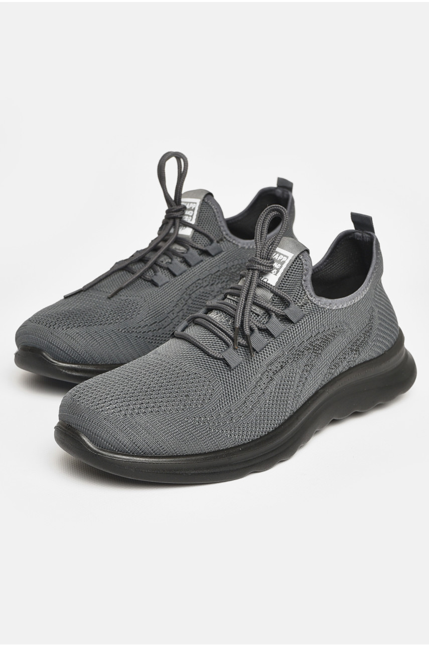 Кроссовки мужские серого цвета на шнуровке 21229-5 206155