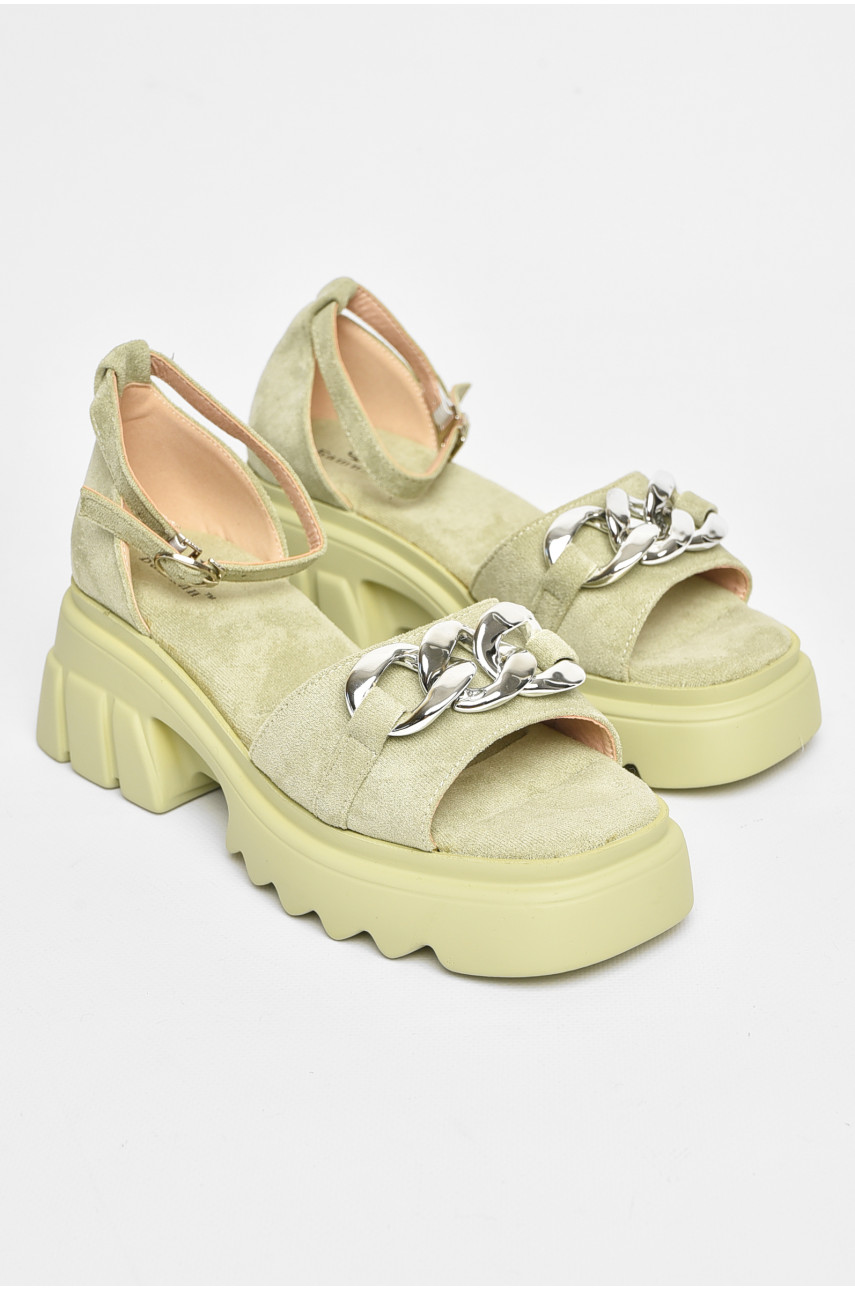 Босоніжки жіночі м'ятного кольору 195-95 206157