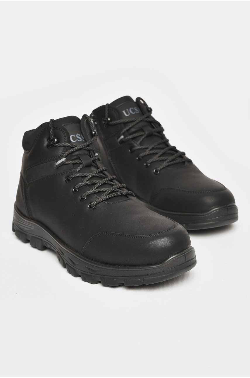 Ботинки мужские зимние на меху черного цвета А713-7 206166