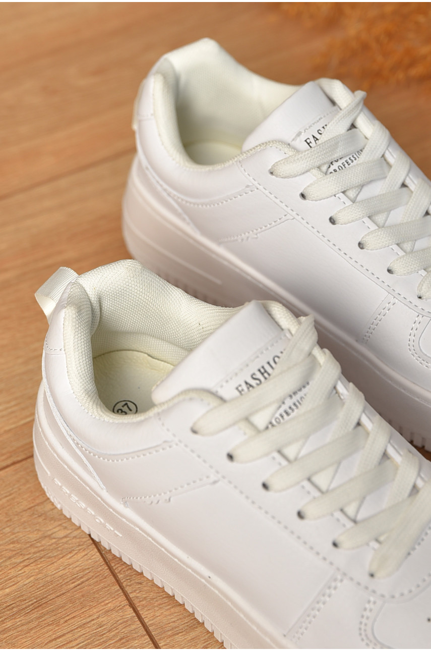 Кроссовки женские белого цвета на шнуровке А23-3 206170