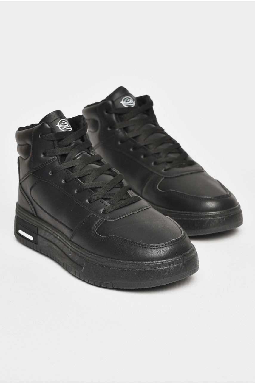 Ботинки мужские зимние на меху черного цвета YB10509-1 206172