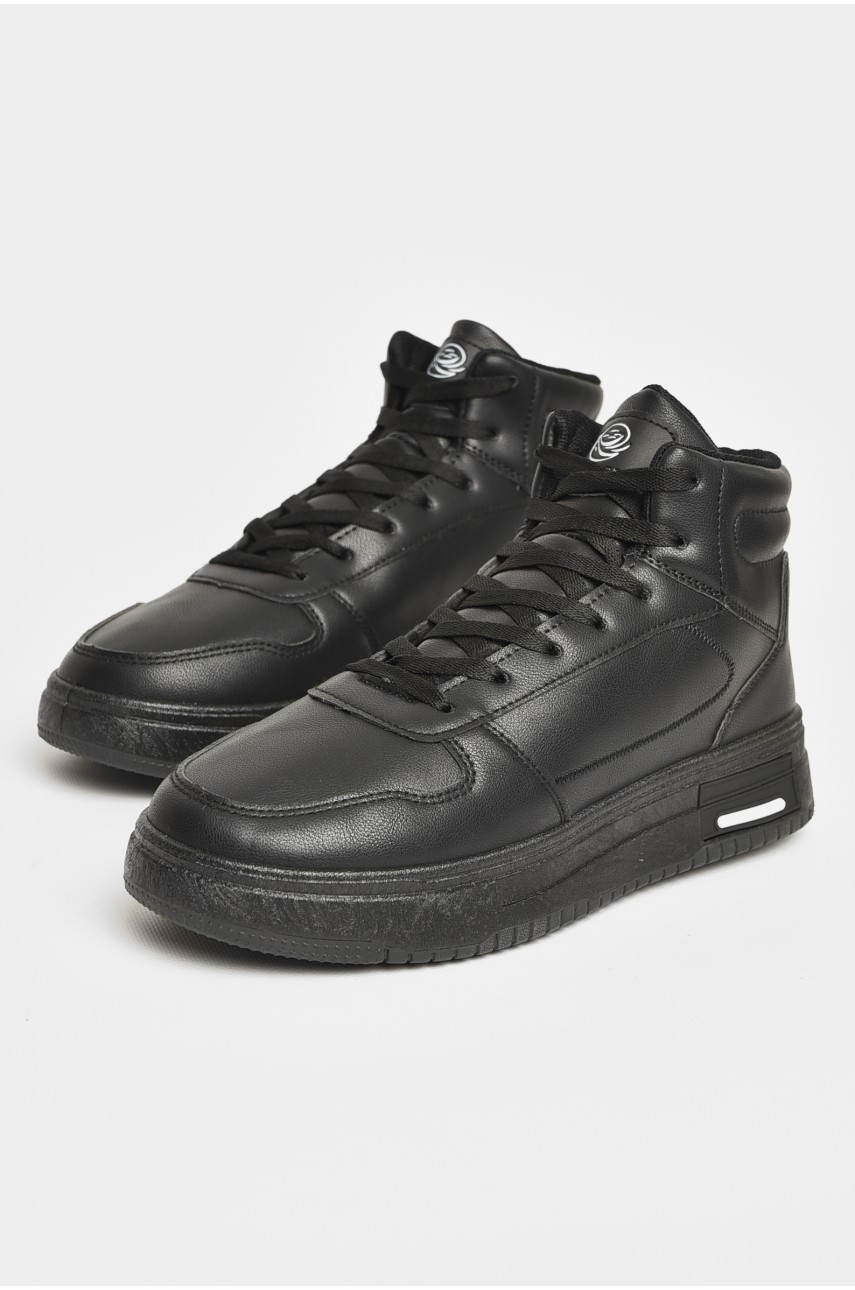 Ботинки мужские зимние на меху черного цвета YB10509-1 206172