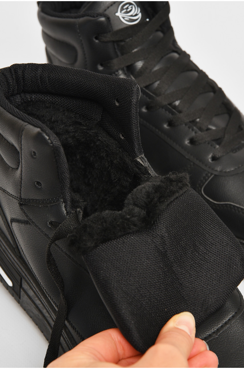Черевики чоловічі зимові на хутрі чорного кольору YB10509-1 206172