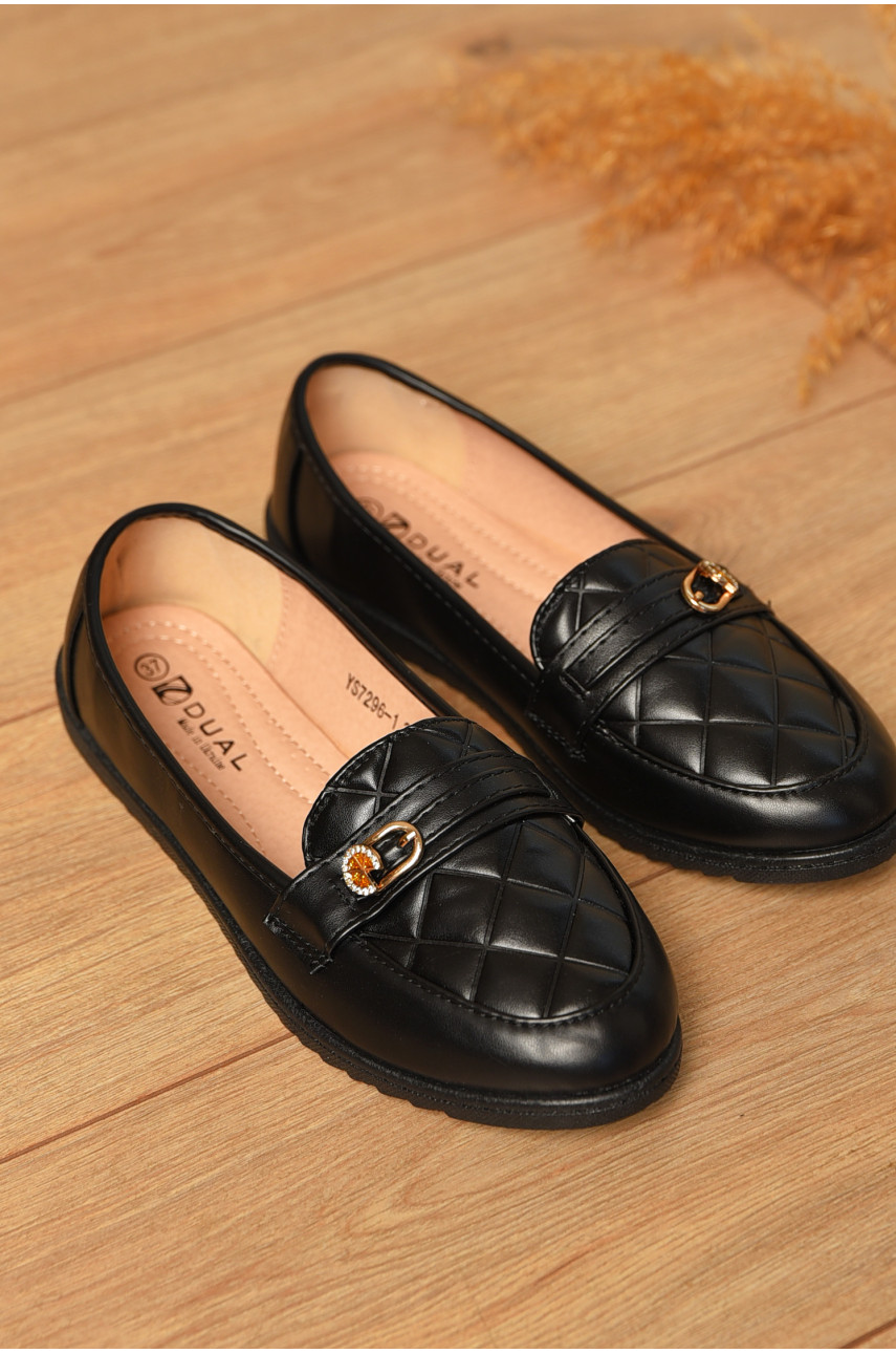 Туфлі-лофери жіночі чорного кольору YS7296-1 206175