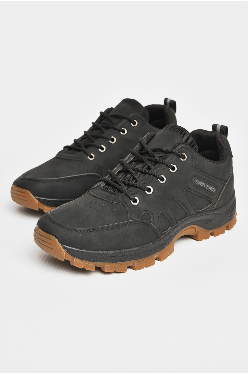 Кроссовки мужские черного цвета на шнуровке YB10044-1 206183