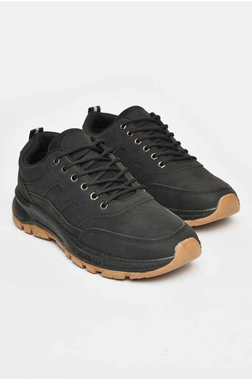 Кроссовки мужские черного цвета на шнуровке YB10620-1 206187