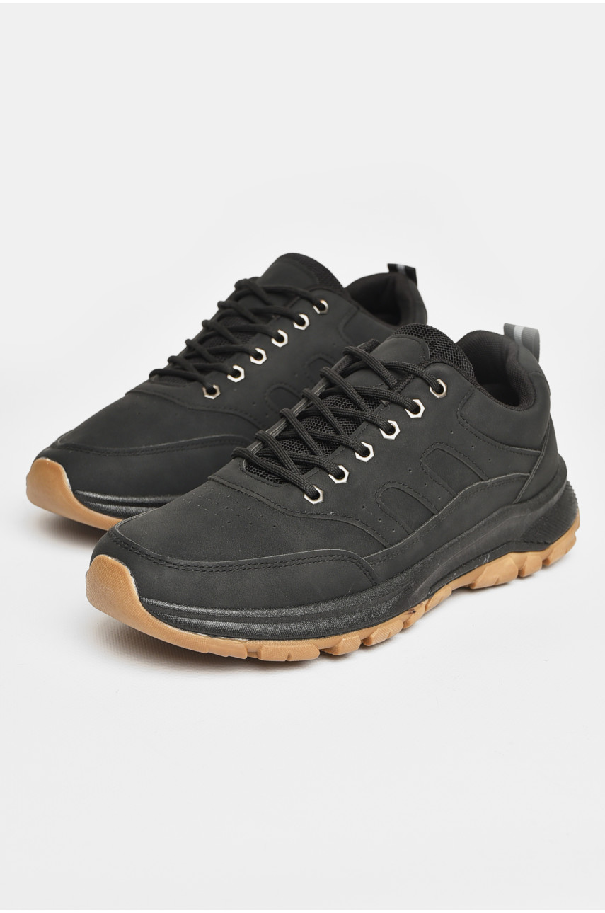 Кроссовки мужские черного цвета на шнуровке YB10620-1 206187