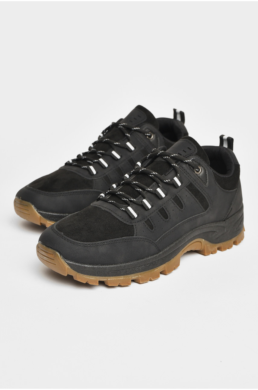 Ботинки мужские черного цвета на шнуровке YB10025-1 206188