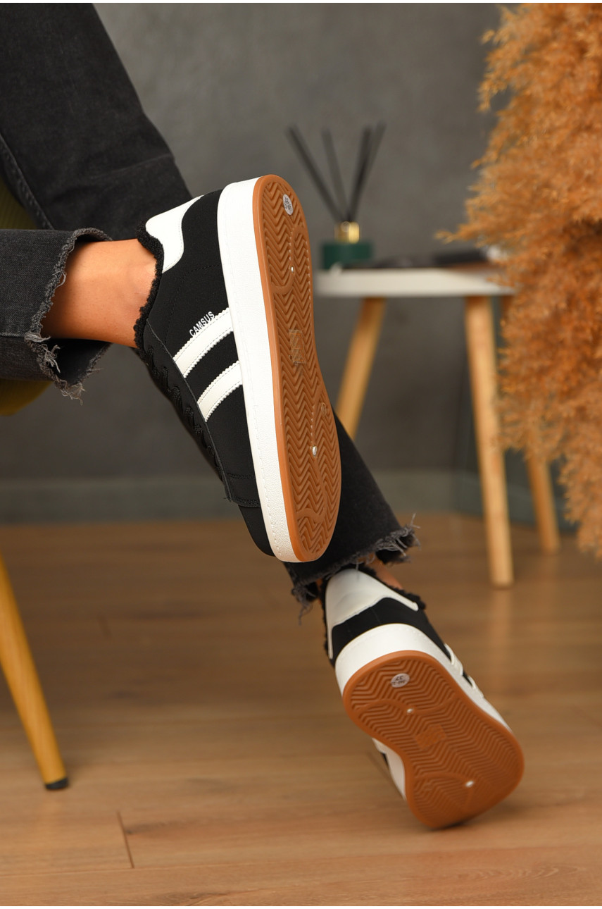 Кросівки жіночі чорного кольору на хутрі 560-32 206196