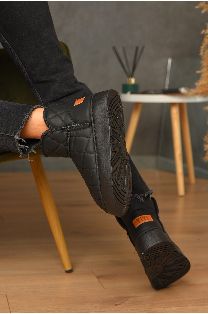 Уггі жіночі на хутрі чорного кольору 79-1 206198 Уггі жіночі на хутрі чорного кольору 79-1 206198