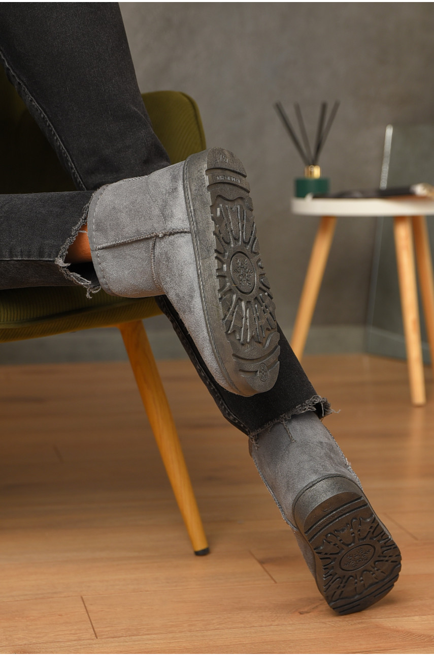 Уггі жіночі сірого кольору на хутрі CR2308 206200