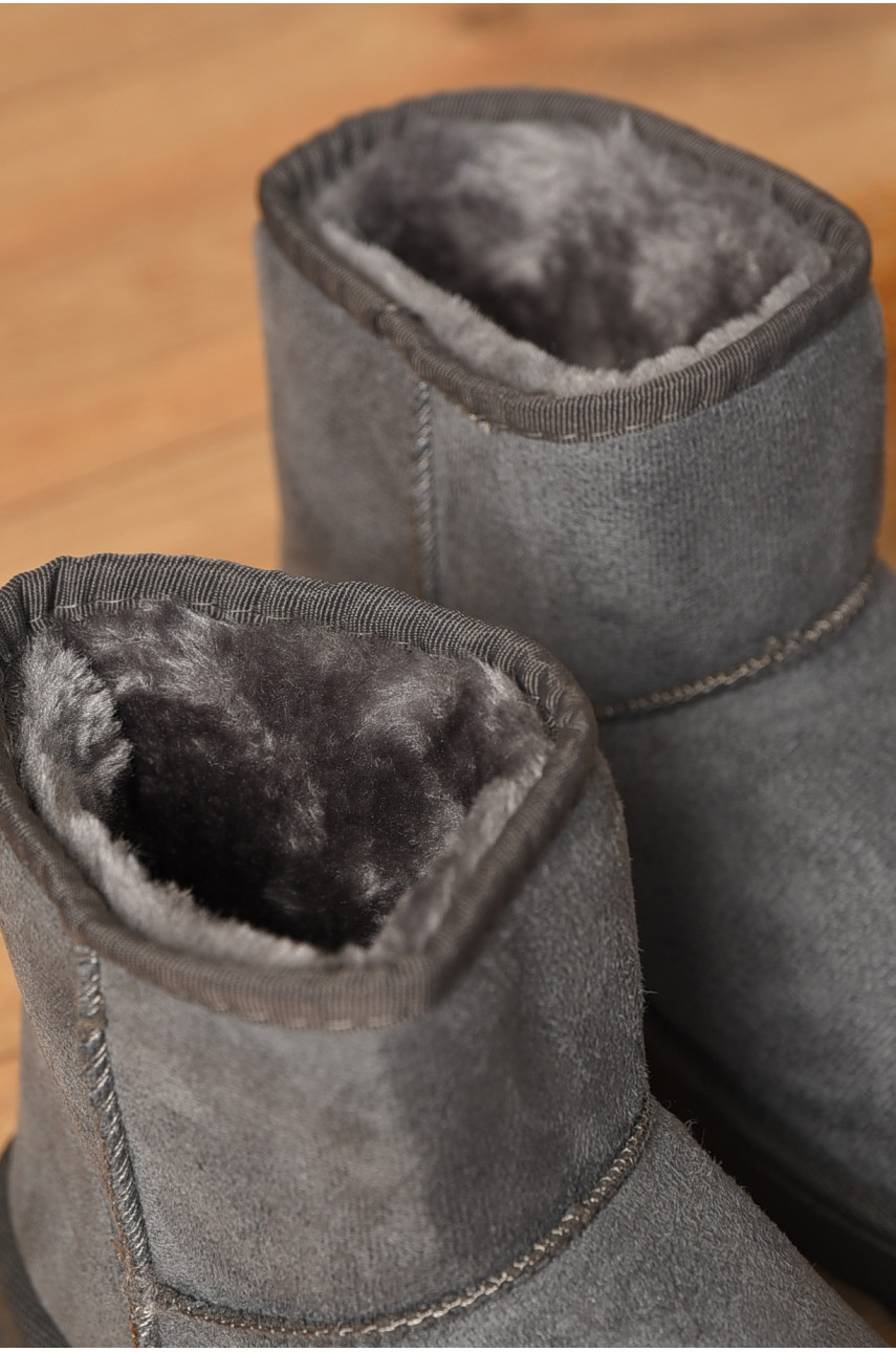 Уггі жіночі сірого кольору на хутрі CR2308 206200