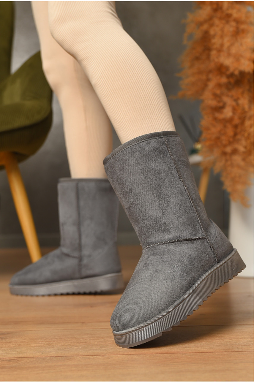 Уггі жіночі сірого кольору на хутрі 5815-3 206207