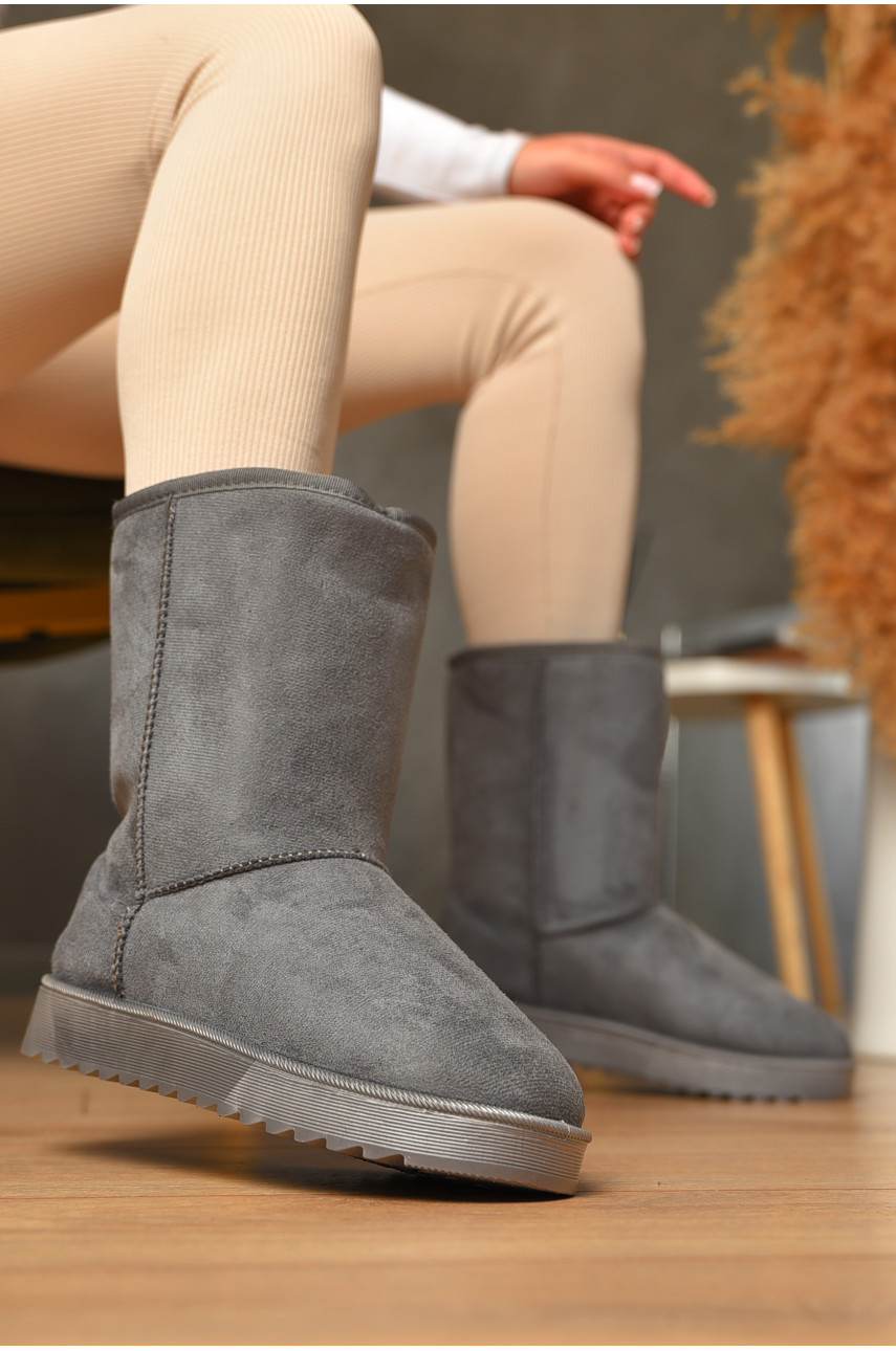 Уггі жіночі сірого кольору на хутрі 5815-3 206207