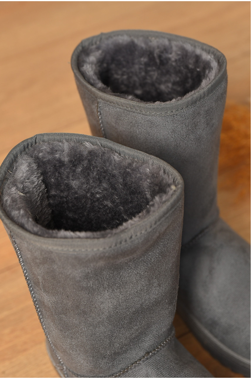 Уггі жіночі сірого кольору на хутрі 5815-3 206207