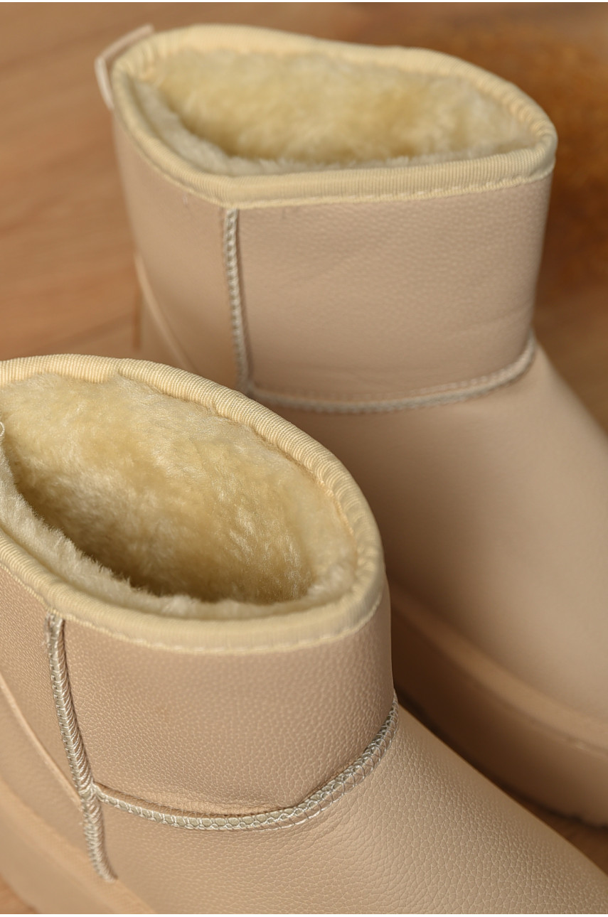 Уггі жіночі на хутрі бежевого кольору А85-5 206212