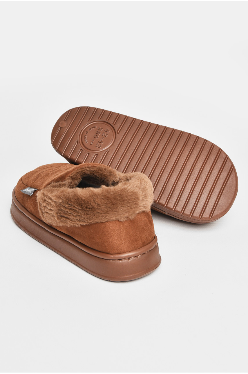 Тапочки комнатные мужские коричневого цвета 9819-3 206215